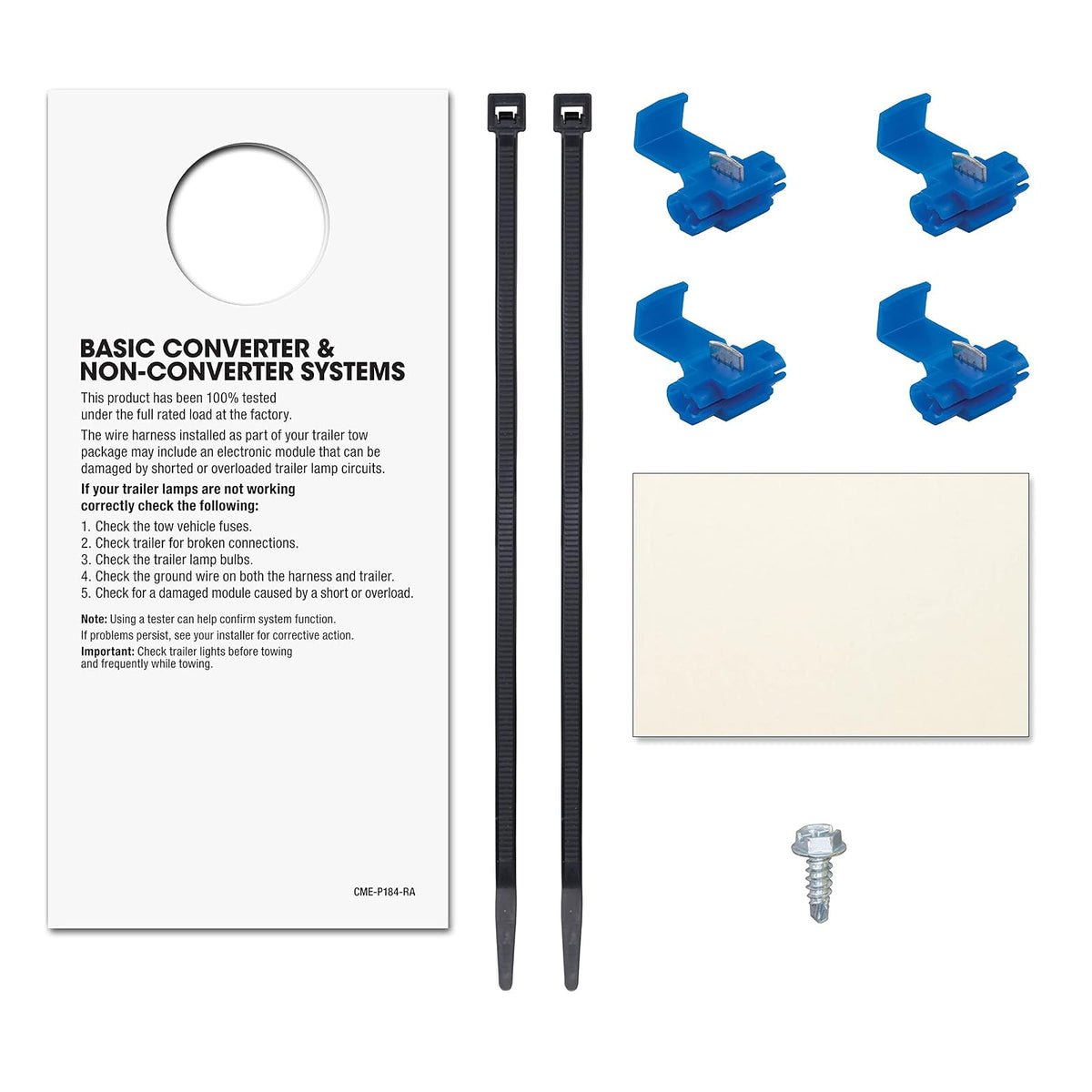 CURT Convertidor de Luz Trasera de Remolque de 3 a 2 Cables 56130, 4 Pines