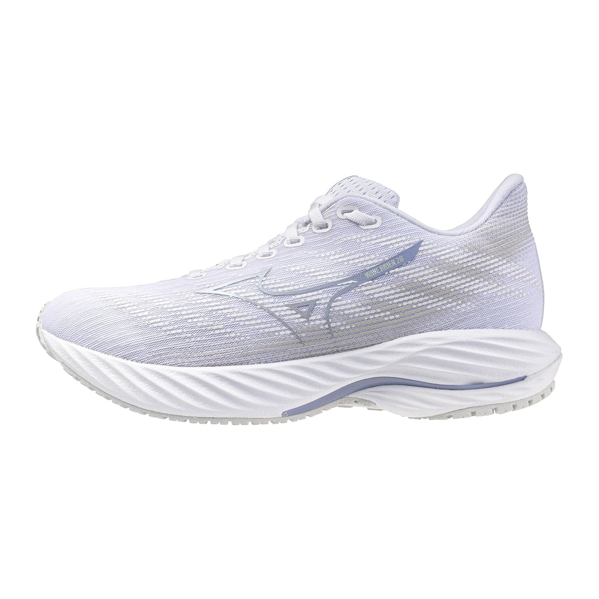 Mizuno Wave Rider 28 - Tenis de Correr para Mujer - 26.0 cm B - White-Nimbus Cloud