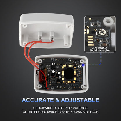 DROK 90538 Flat Plug AC 80-300V Voltage Panel Power Line Volt Test Monitor Gauge Meter AC 110V 220V Digital LCD Voltmeter