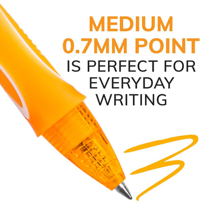 BIC Gelocity - Bolígrafos de gel de secado rápido con temática oceánica, punta media (0.7 mm), juego de 8 bolígrafos de gel de colores para tomar notas y escribir diarios