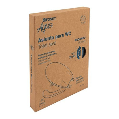 Foset Aqua AWC-40Z, Asiento redondo para WC abierto color azul