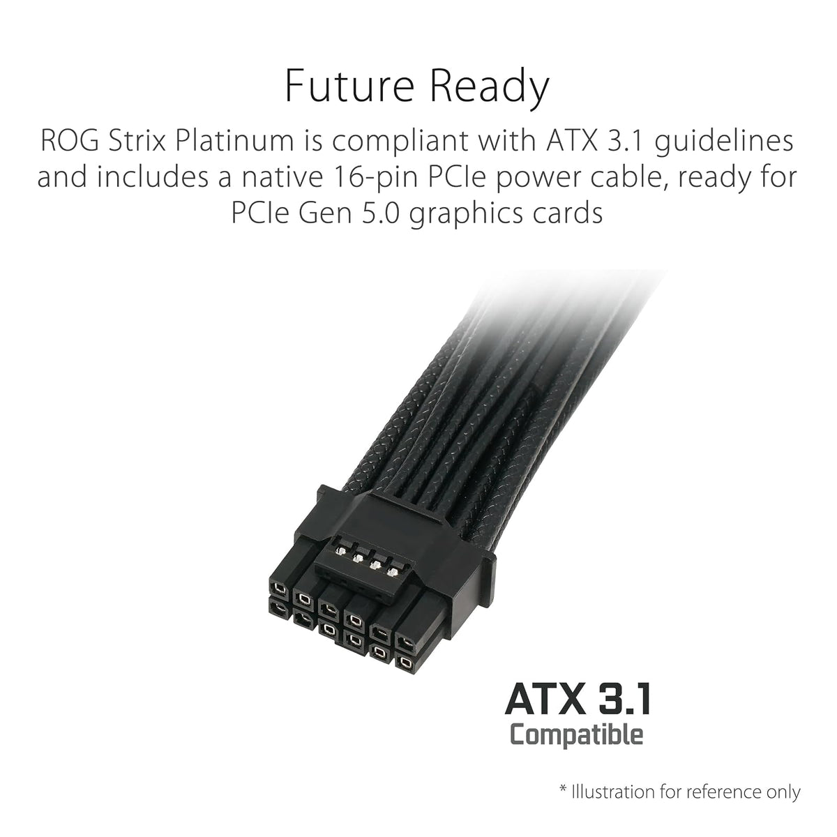 ASUS ROG Strix 1200W Platinum (Fuente de alimentación Totalmente Modular, 80 Plus Platinum Certificado, ATX 3.1, GAN MOSFET, GPU-Primer estabilizador de Voltaje Inteligente, 10 años de garantía)