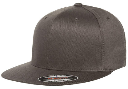 Flexfit Pro-béisbol en el Campo Gorro/Sombrero para para Hombre | Buckram duro, estructurado, espalda cerrada, ajuste elástico, pico plateado - Gris oscuro - G-XL