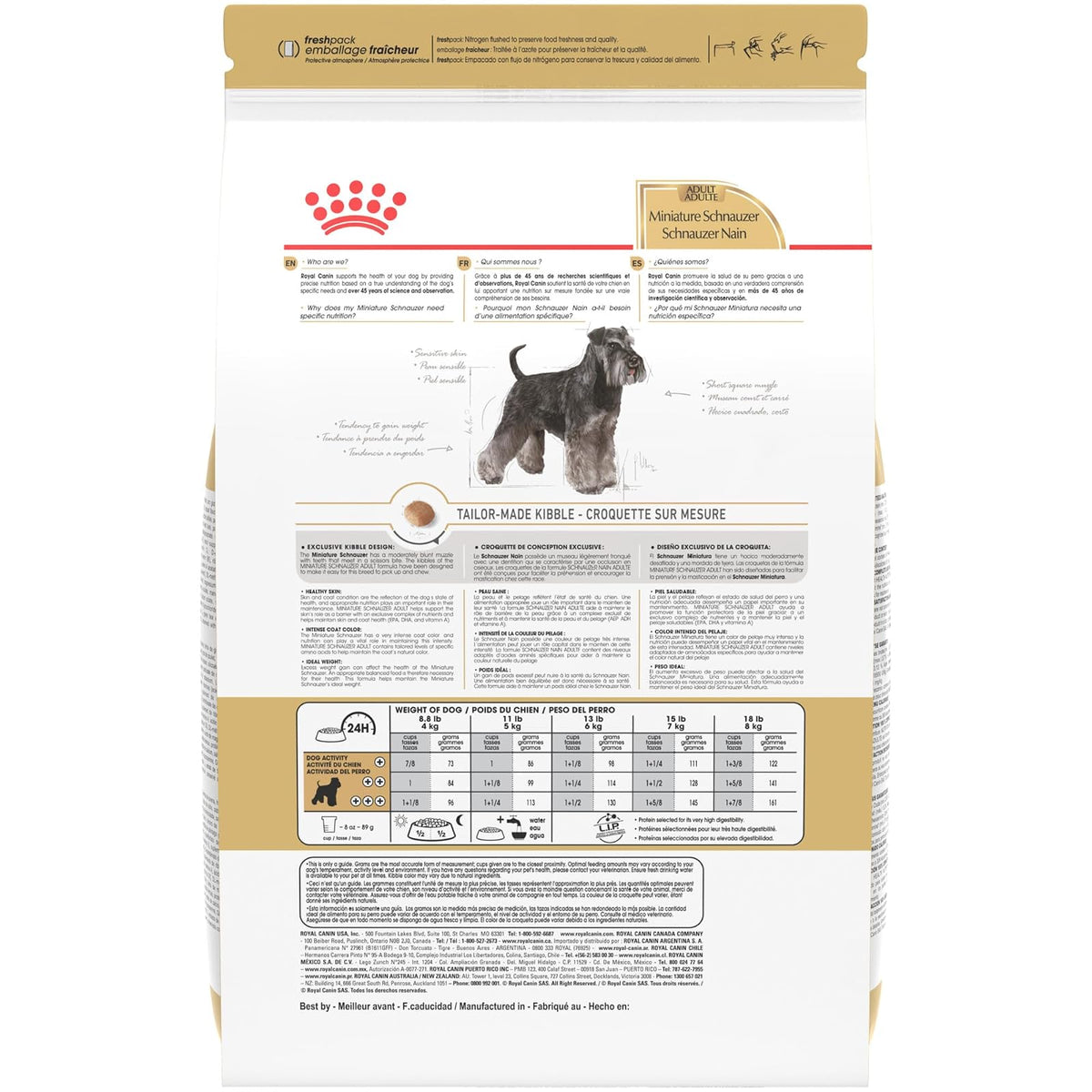 Royal Canin Croquetas para Schnauzer, 4.53 kg (El empaque puede variar)