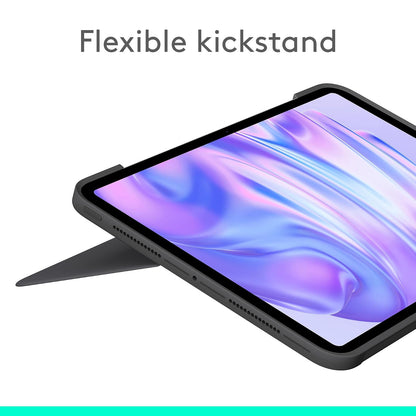 Logitech Combo Touch, Funda con Teclado, iPad Pro 11 Pulgadas (M4)(2024) - Teclado retroiluminado extraíble con Soporte abatible, Escritura cómoda, Modo Multiuso - Color Grafíto