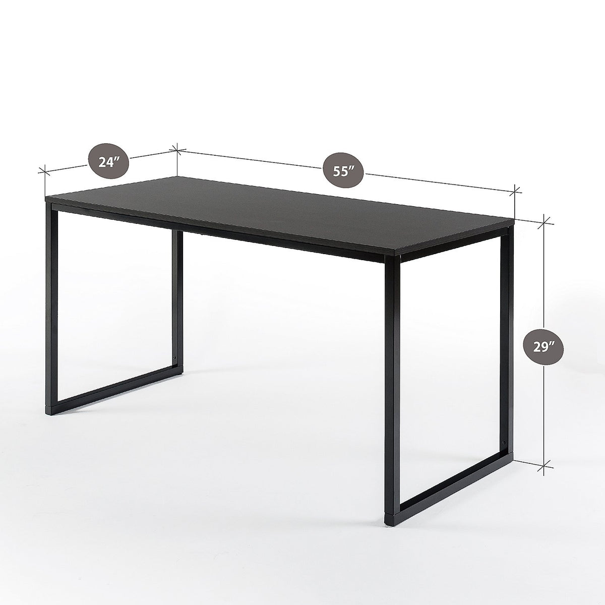 Zinus Jennifer | Escritorio de Trabajo de Madera Espresso Intenso| Home Office | Minimalista y Moderno | Garantía de 1 año
