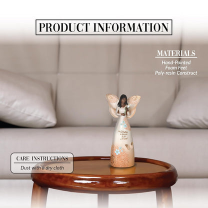 Pavilion Gift Company 19100 Mother is Forever in My Heart - Figura de ángel de ébano, 9 Pulgadas, Beige