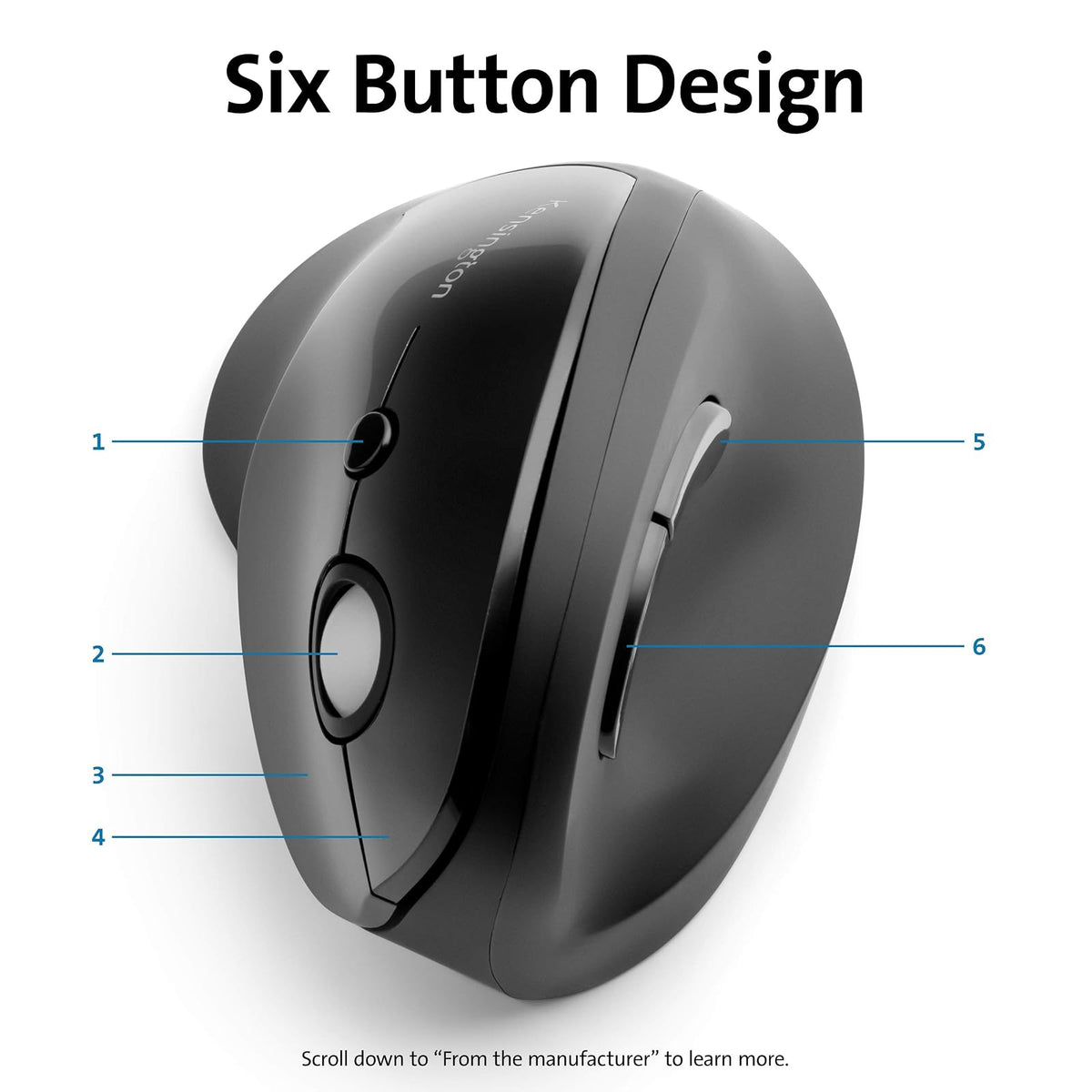 Kensington Mouse Vertical inalámbrico, Pro Fit ergonómico. K75501WW