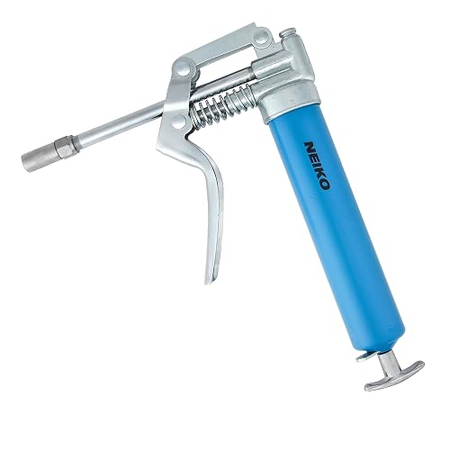 NEIKO 12012A - Kit de Pistola de engrasar pequeña, 4500 PSI, Mini Cartuchos de Grasa de 3 onzas para Pistola de engrasar, Pistola de engrasar con Ajuste Zerk, extensión Recta de 5.7 Pulgadas