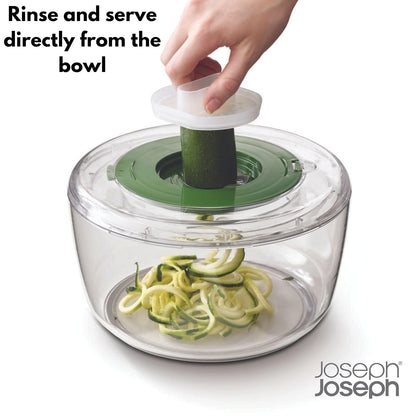 Joseph Joseph Multi-Prep - Juego de preparación de 4 piezas con hilador de ensalada, espiralizador, rebanador y rallador, talla única, multicolor