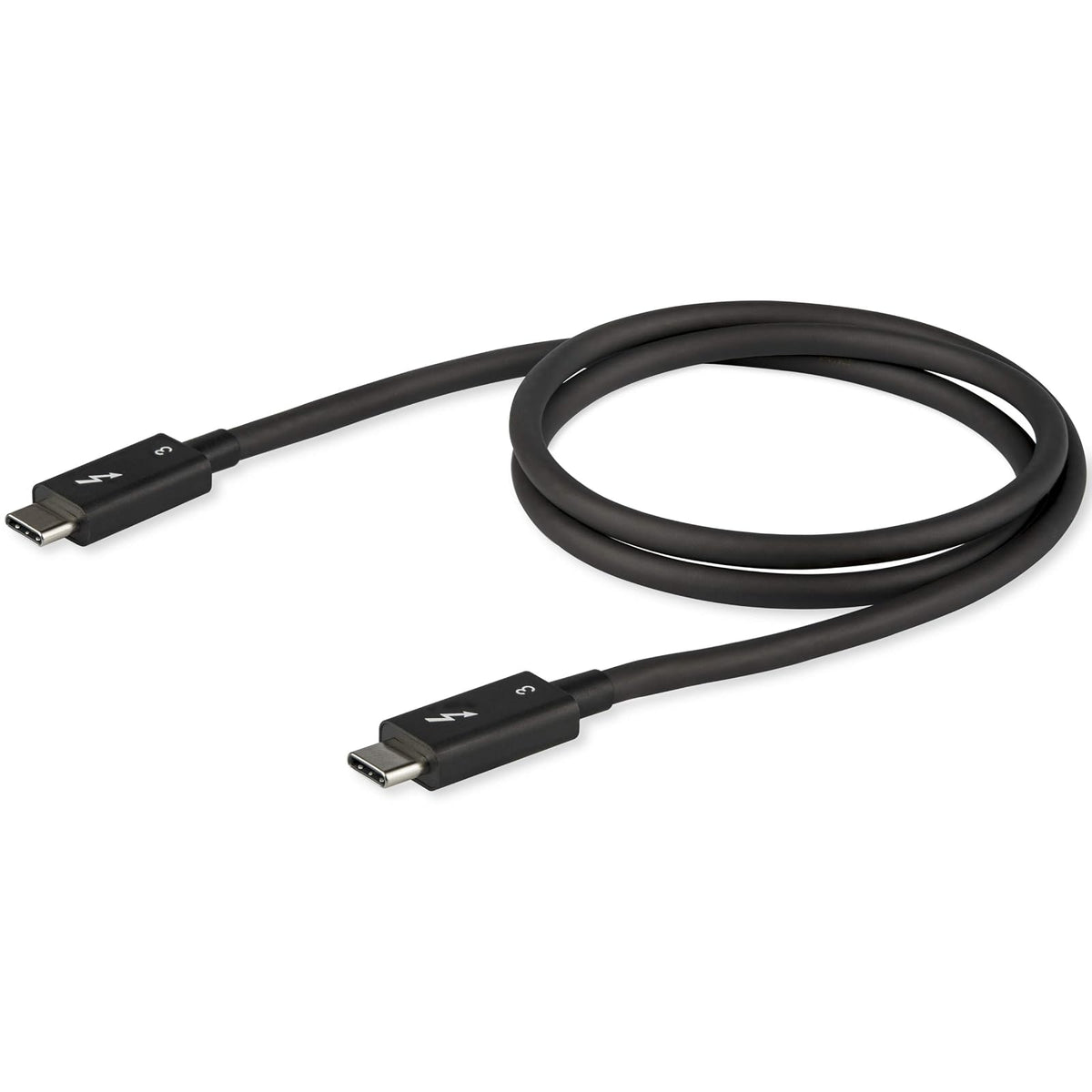 StarTech.com TBLT34MM80CM - Cable Thunderbolt (Masculino, Masculino, 0.8 m, Negro, Níquel, 40 Gbit/s)