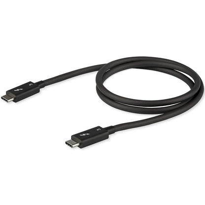 StarTech.com TBLT34MM80CM - Cable Thunderbolt (Masculino, Masculino, 0.8 m, Negro, Níquel, 40 Gbit/s)