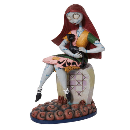 Enesco Jim Shore Disney Traditions Nightmare Before Christmas - Figura de Sally y Gato en lápida, 8 Pulgadas, Multicolor