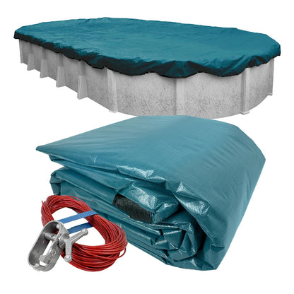 Robelle Cubierta de Alberca para Invierno Extra Resistente - 37' x 22' (Ovalada) - 09 - Supreme Plus