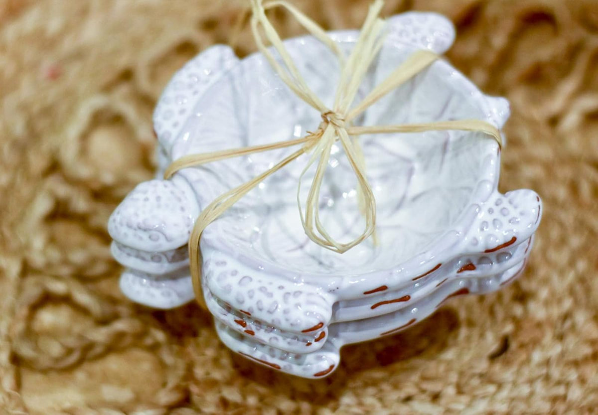 Mud Pie 107384 Turtle Shaped Dip Bowls, Mini, Set of 3
