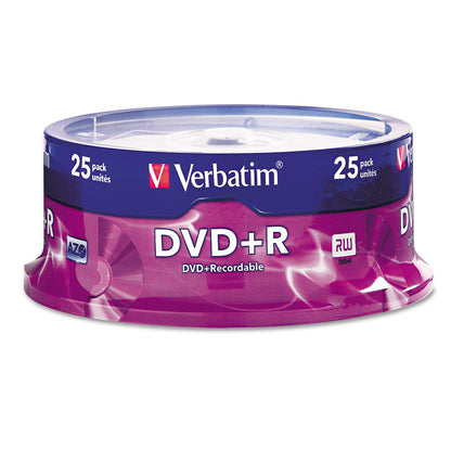 Verbatim 95033 Disco DVD+R grabable, 52x 80 min, 4.7 GB, 25 discos