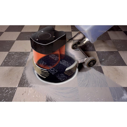 3M Almohadilla de cuidado pisos Negro, Resina, 240 Grit, para Pisos Dúrcos, Paquete de 5, 17" x 18" x 2.63" (2.9 lbs)