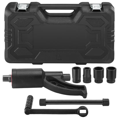 VEVOR Llave Multiplicadora de Par 25,4 mm Relación 1:58 Multiplicador de Fuerza con 4 Vasos Caja Multiplicadora de Par de Acero de Aleación para Quitar Tuercas de Rueda Automóvil Taller Garaje