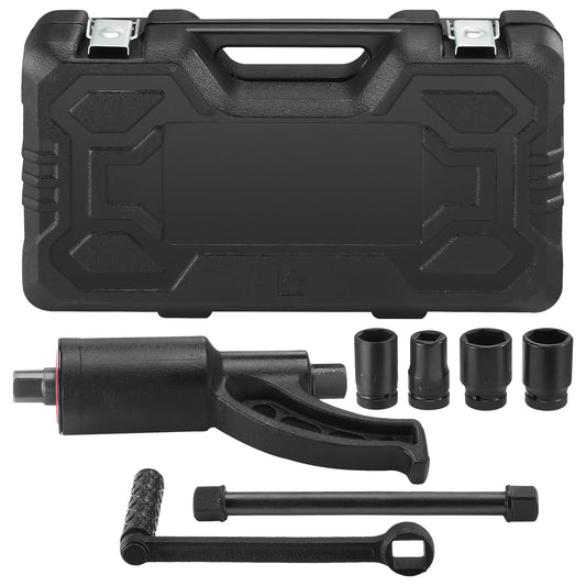 VEVOR Llave Multiplicadora de Par 25,4 mm Relación 1:58 Multiplicador de Fuerza con 4 Vasos Caja Multiplicadora de Par de Acero de Aleación para Quitar Tuercas de Rueda Automóvil Taller Garaje