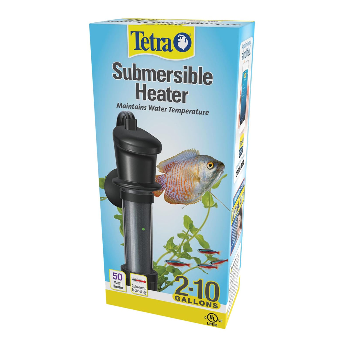 Tetra 26447 Submersible Aquarium Heater, 50-Watt