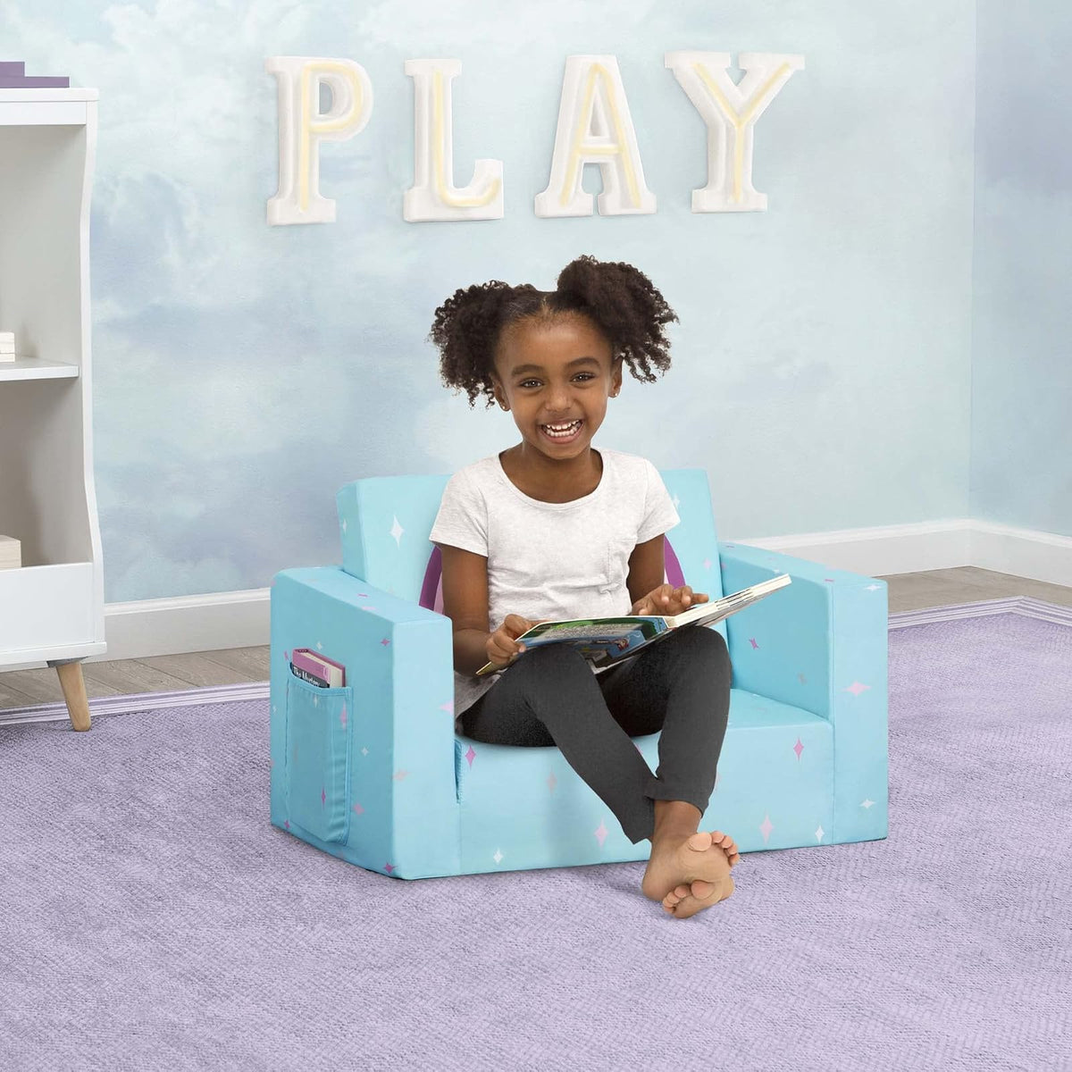 Cozee Flip-out Chair - 2-in-1 Convertible Chair to Lounger for Kids