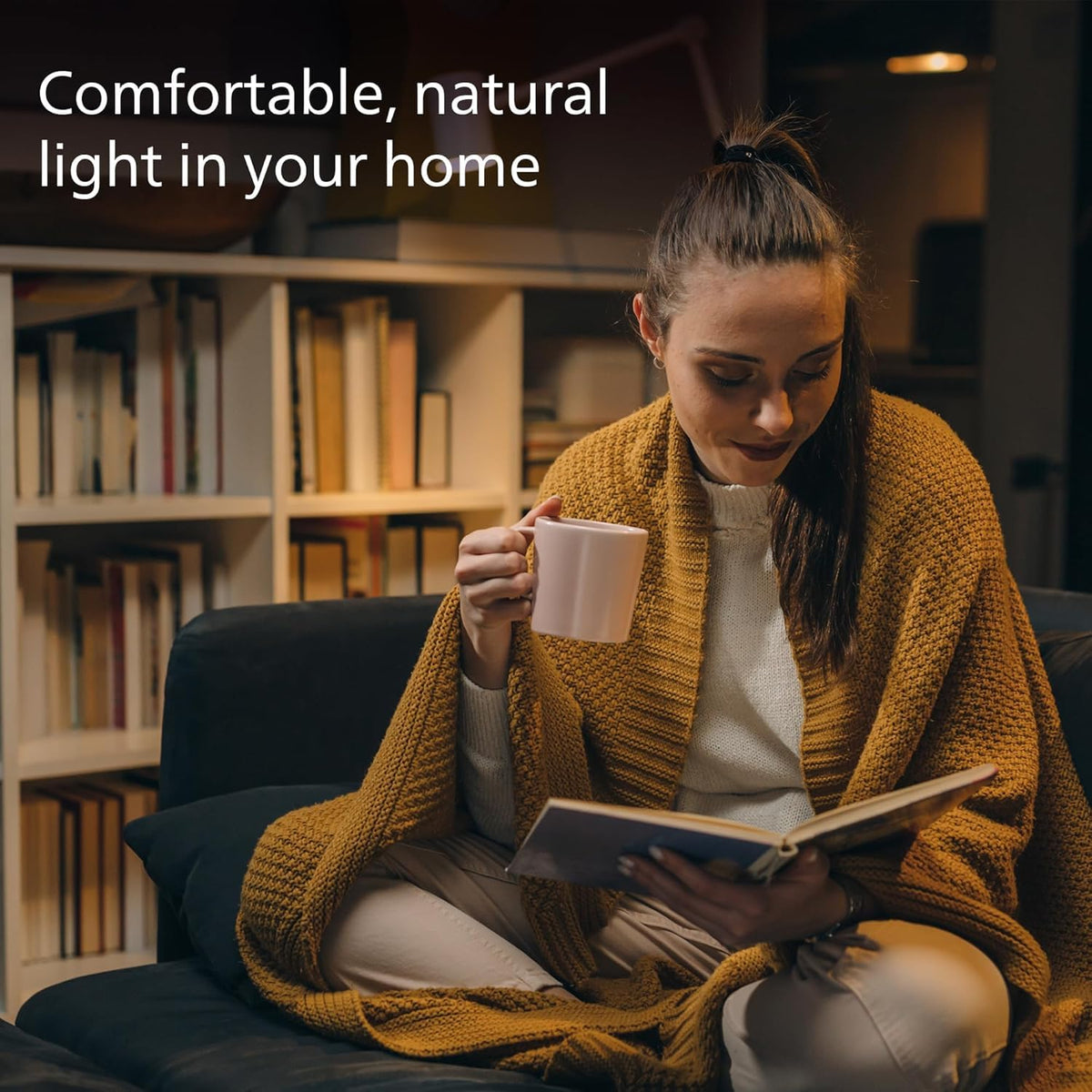 Philips foco LED A19 sin parpadeo transparente regulable, tecnología EyeComfort, 800 lúmenes, blanco suave (2700 K), 8 W = 60 W, base E26, certificado por título 20, ultra definición, interior,