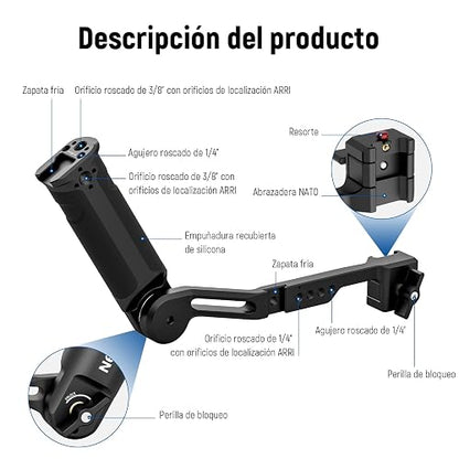 NEEWER Eslinga Empuñadura Handle Grip Ajustable Compatible con dji Ronin RS4 RS3 Mini RS4 Pro RS 3 Pro RS 2 RSC 2 Estabilizador de Cardán para Tiro de Ángulo Bajo, Carga Máxima 13.2lb, ST49