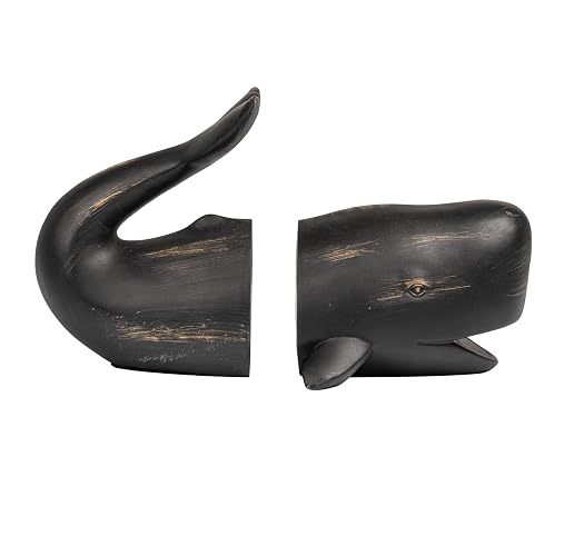 Creative Co-Op DA2625 Resin Whale Bookends