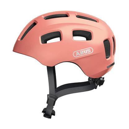 ABUS Fahrradhelm Youn-I 2.0 - mit Licht für Kinder, Jugendliche und Junge Erwachsene - für Mädels und Jungs - M (52-57 cm) - oro rosa