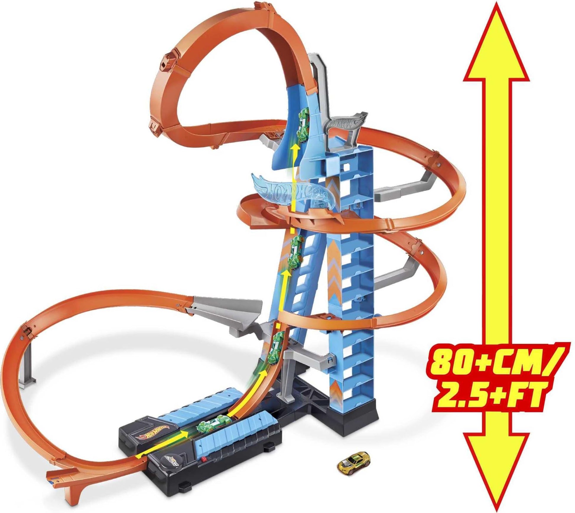 Hot Wheels Action, Torre de Choques en el Aire, Pista de Juguete para bebés a Partir de 5 años