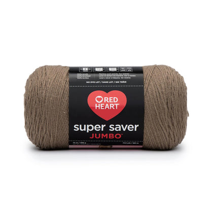 Red Heart Super Saver Estambre Acrílico Jumbo, Paquete de 2, 396 g - 1 unidad - Café Latte