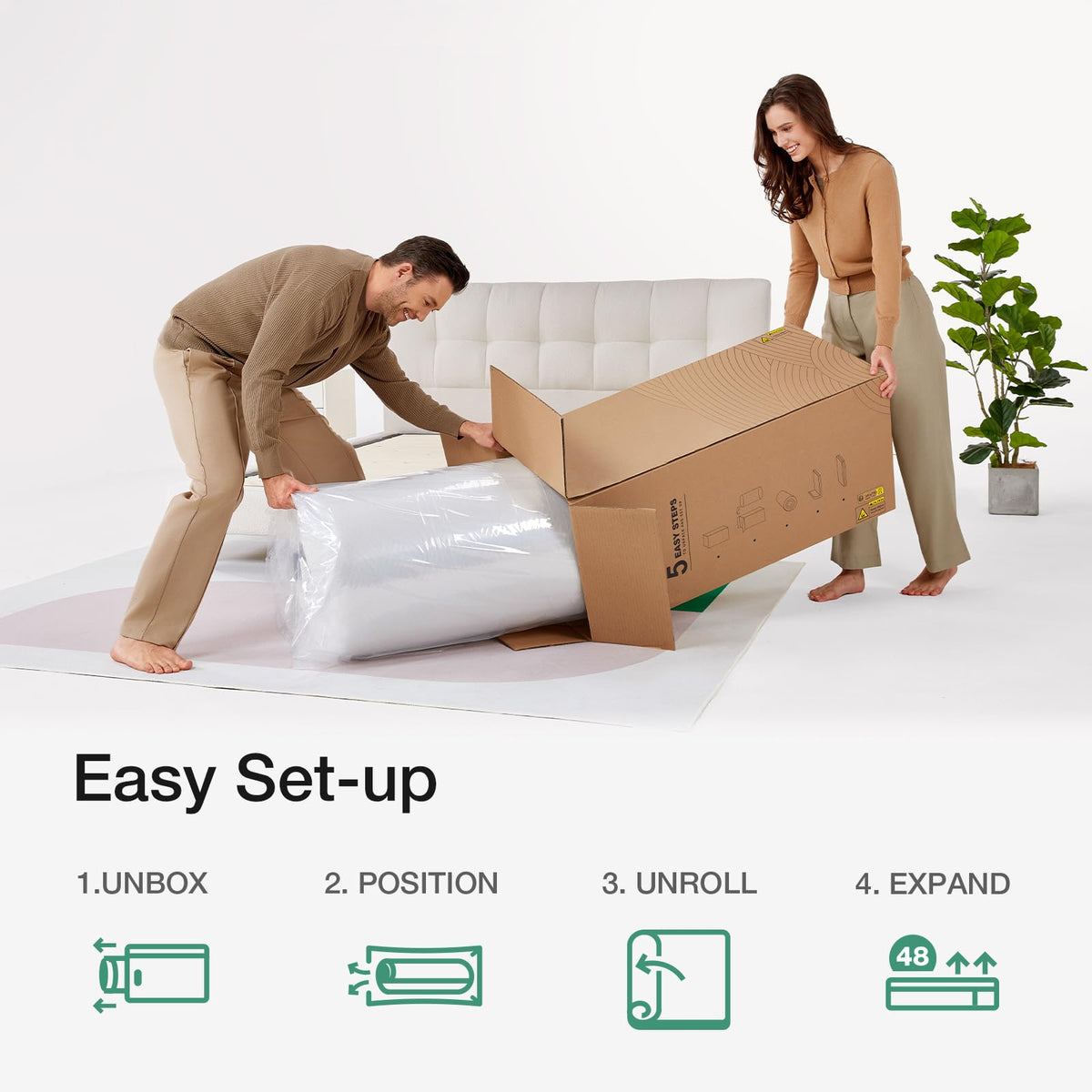 Novilla Colchón híbrido de Espuma y Resorte de 6 Pulgadas, colchón de tamaño Individual en una Caja, Soporte Mediano, bocinas de Espuma y Acero certificadas CertiPUR-US, diseño Duradero, Embalaje