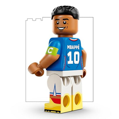 Lego Editions Kylian Mbappé: Fenómenos del Futbol – Set de Construcción – Decoración Inspirada en el Futbol con Placa – Regalo para Niños y Niñas – con Minifigura Lego – 43013