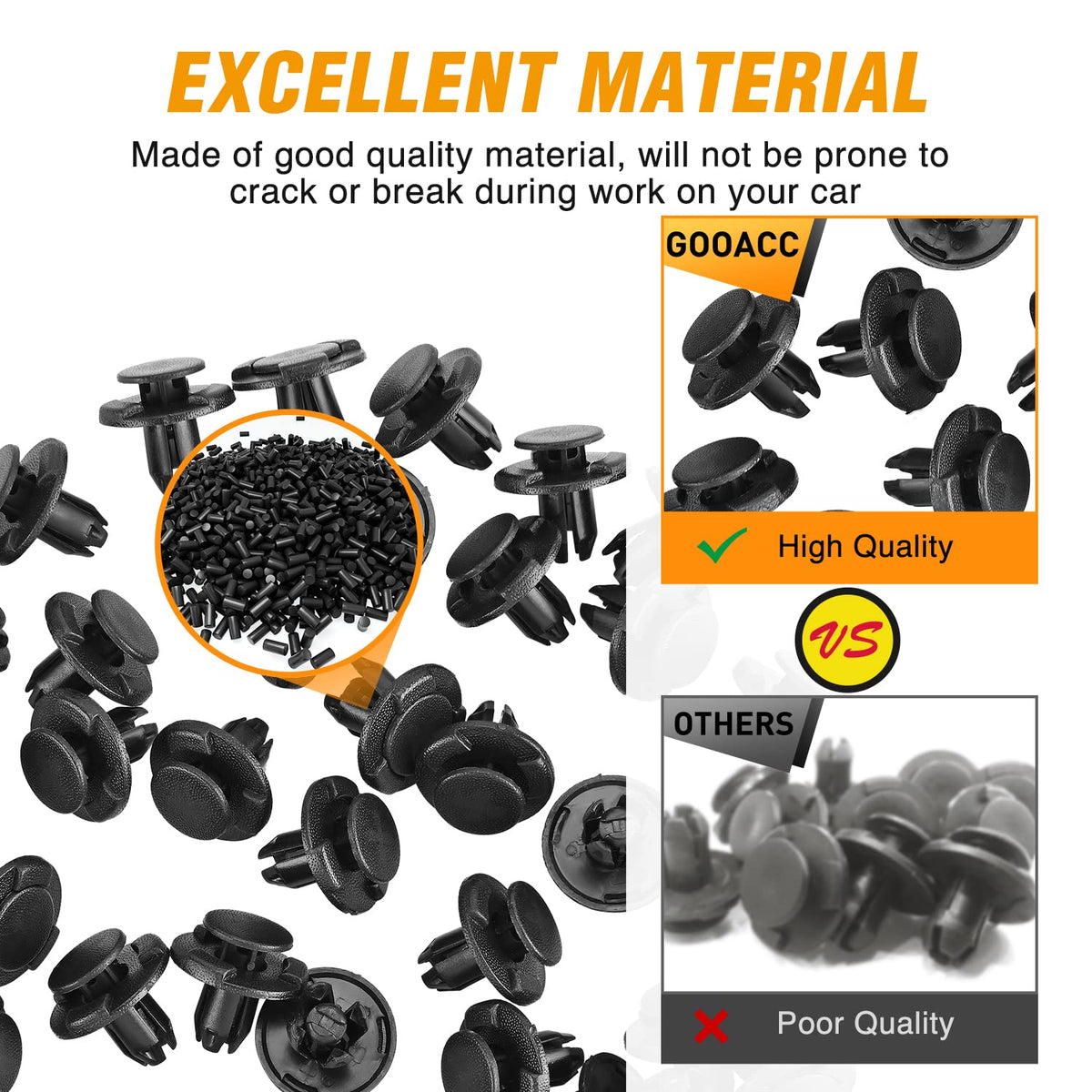 Gooacc 50 Clips de Retén para Panel para Nissan Altima Sentra Murano, Infiniti FX35 G35 G37, Mazda 3 5 6, GRC-113