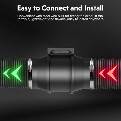 InfiniPower - Conducto de aluminio flexible de 8 pulgadas, manguera de ventilación de secadora, protección de tres capas resistente, 25 pies de largo para calefacción, refrigeración ventilación y