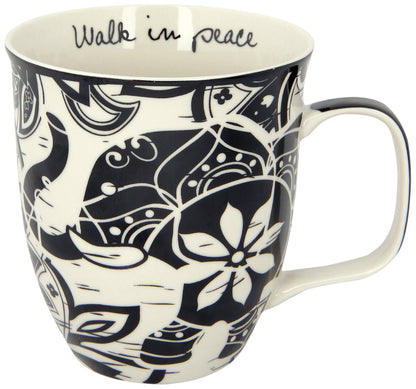 Karma Gifts Boho Taza de Cerámica Diseño Ilustrado 12 oz - Elefante