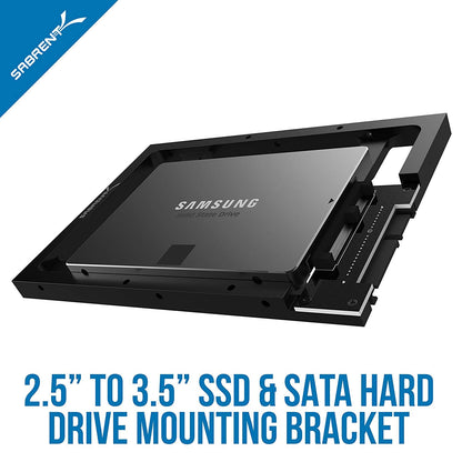 Sabrent Kit de Montaje de convertidor de bahía SATA de 3,5 Pulgadas SSD y SATA de Disco Duro a Escritorio (BK-PCBS)