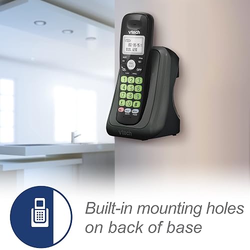 VTech VG131-11 DECT 6.0 - Teléfono inalámbrico - Conexión Bluetooth, visualización Azul-Blanca, Botones Grandes, dúplex Completo, identificación de Llamadas, Montaje en Pared fácil, Alcance de 1000