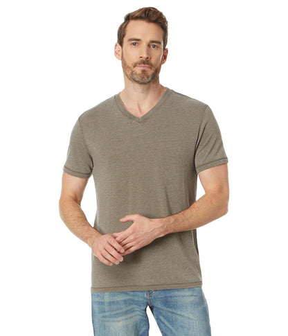 Lucky Brand Venice Burnout Playera con Cuello en V Camiseta para Hombre