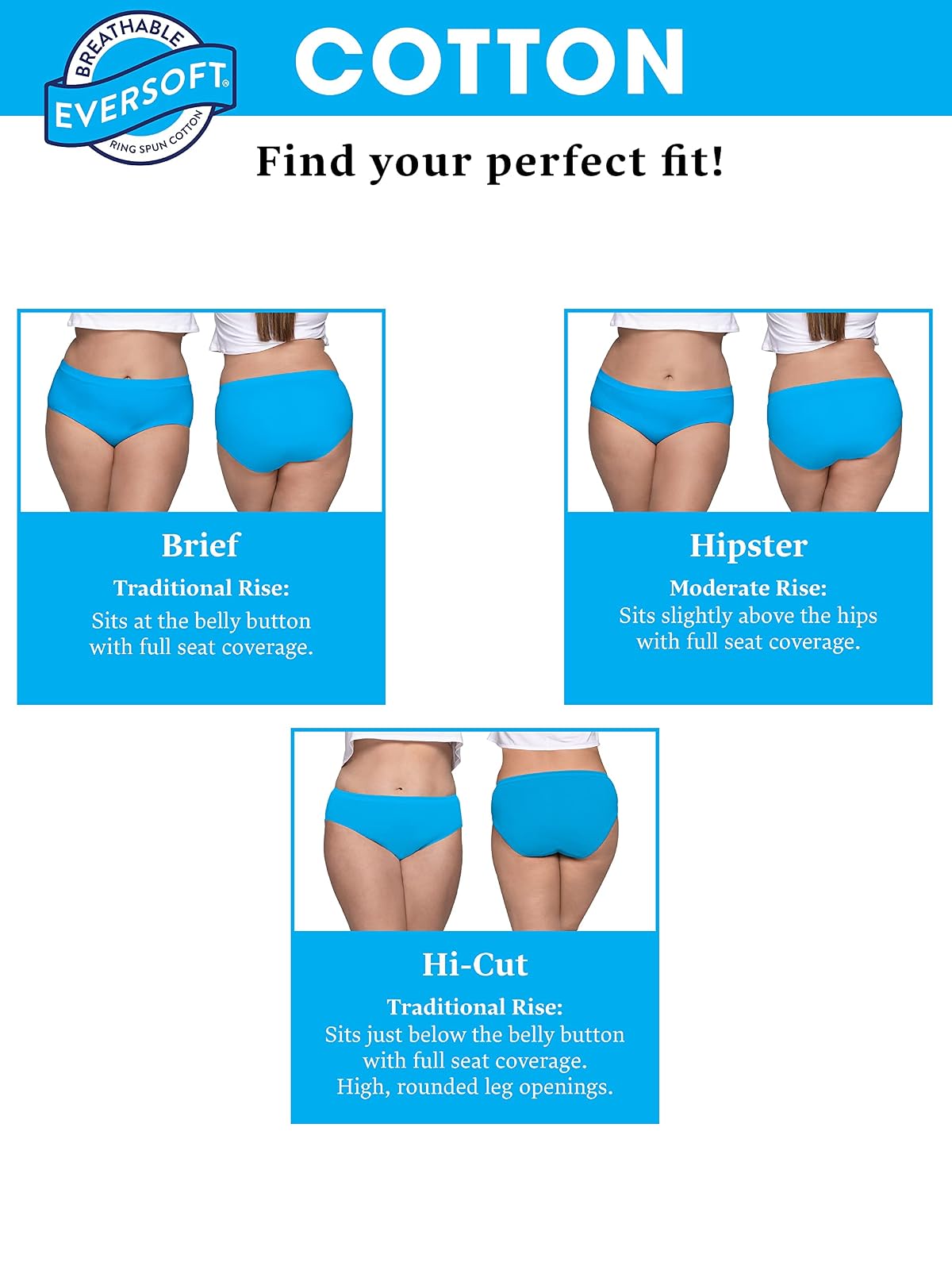 Fruit of The Loom Pantaleta Plus Size Brief de Algodón Pack de 6 para Mujer