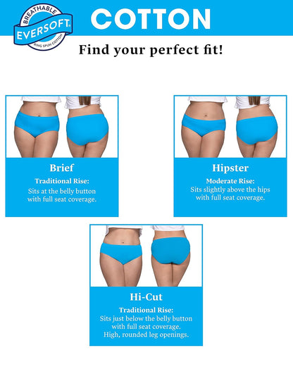Fruit of The Loom Pantaleta Plus Size Brief de Algodón Pack de 6 para Mujer