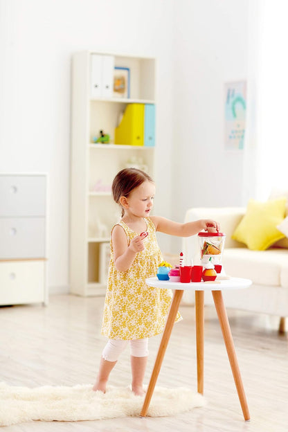 Hape Accesorios de Cocina, Licuadora Perfecta para niños de 3 años en adelante, con Vasos, Frutas y Espinacas Baby, Modelo: E3158