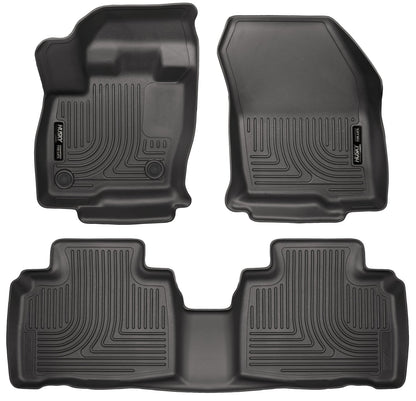 Husky Liners Weatherbeater Alfombrillas Ford Edge 2015-2024, Delantera y 2a Fila, Negro, 98781