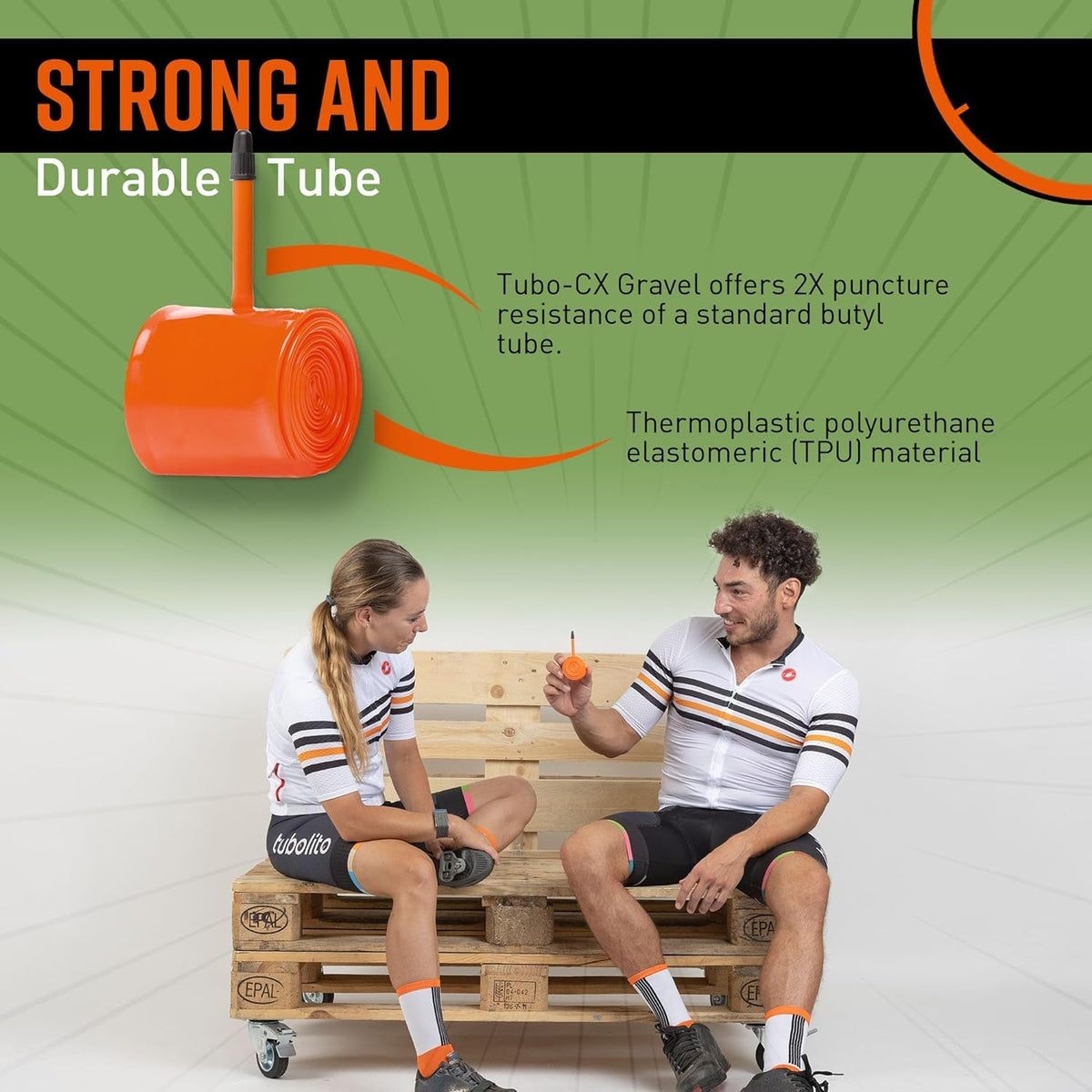 Tubolito - CX/Gravel Tubo Lightweight Bike Inner Tube | Light, Strong, Compact, Durable, Puncture and Pinch Flat Protection | for Cyclocross, Gravel, Hybrid Bicycle | Presta Valve, for 700c