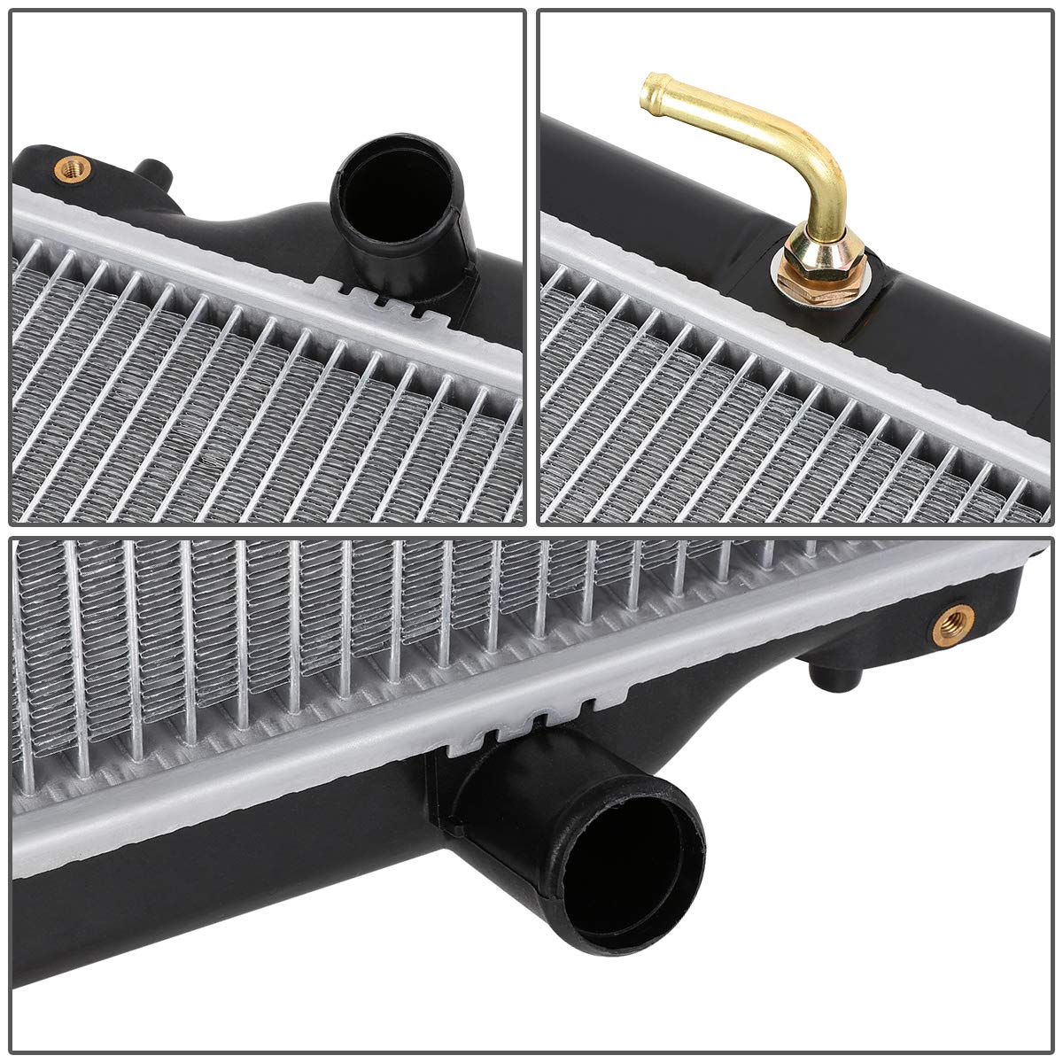 DNA Motoring Radiador Aluminio Ajuste Directo Honda 90-93 Accord/92-96 Prelude AT