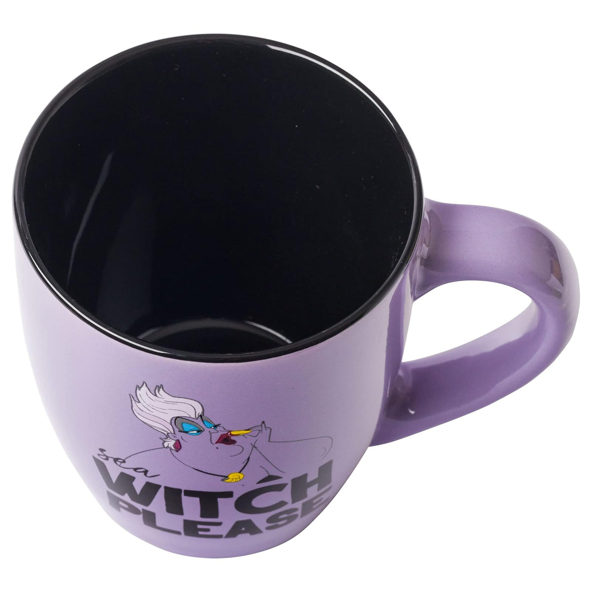 Silver Buffalo Disney Villains Ursula Sea Witch Please Jumbo Taza de cerámica curvada, 25 onzas
