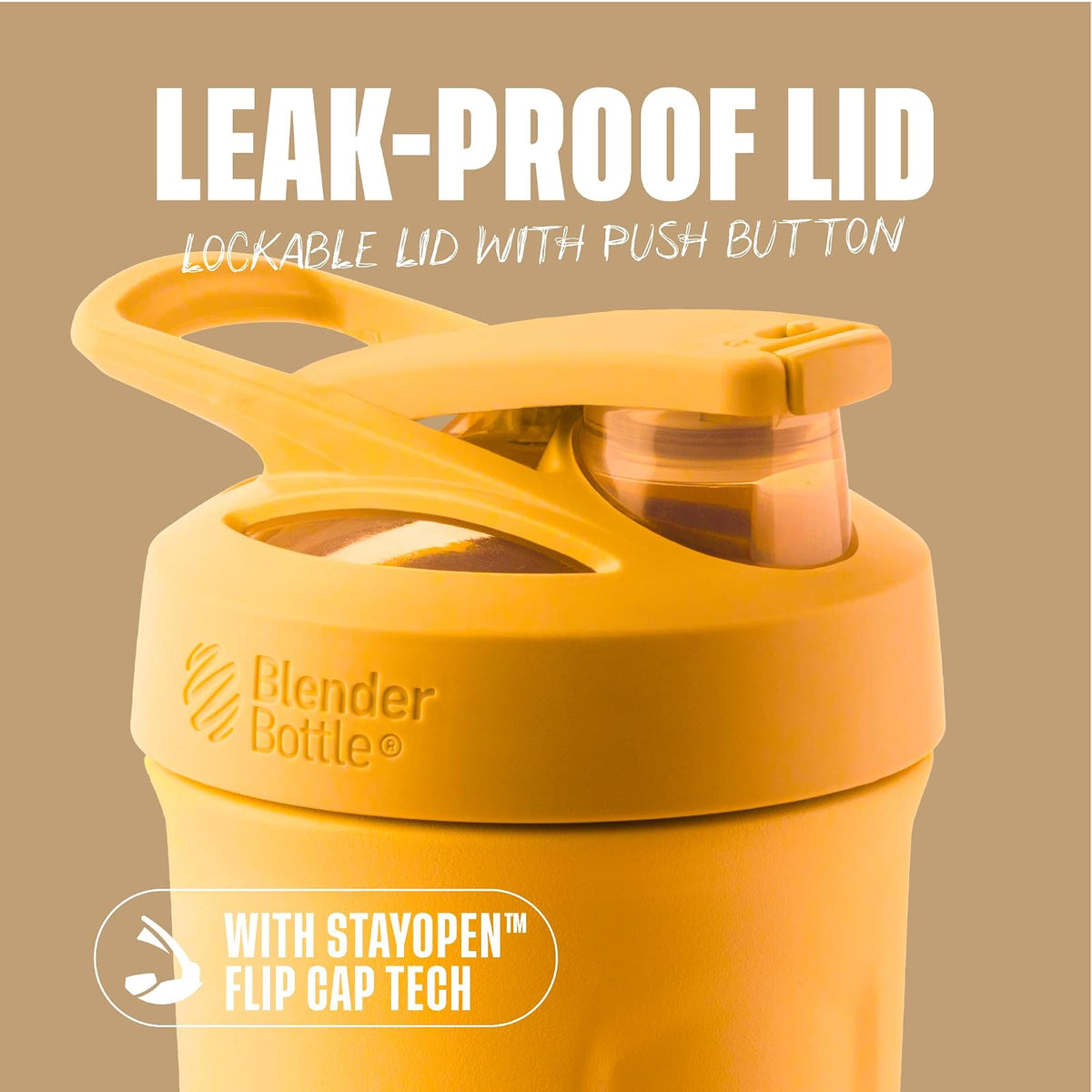 BlenderBottle - Botella agitadora deportiva de acero inoxidable aislada con batidor de alambre, 24 onzas, mango, batidos de proteínas e hidratación para atletas y entusiastas del fitness, fácil de