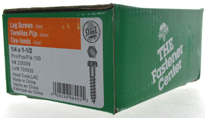 Hillman 230009 Tornillos hexagonales, 1/4 x 1-1/2 pulgadas, zinc, paquete de 100