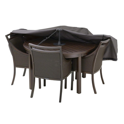 Classic Accessories - Cubierta de mesa de patio de 20 pulgadas, cubierta de mesa para exteriores, negro, 1 unidad (paquete de 1)