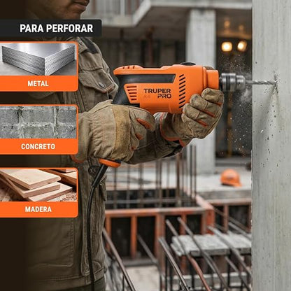 Truper ROTO-3/8A4, Rotomartillo 3/8" 600 W profesional